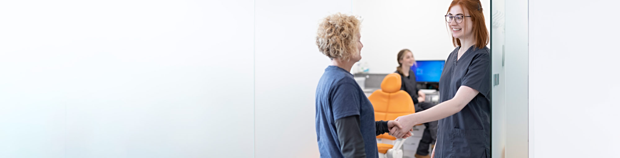 Dental Nurses Shaking Hands